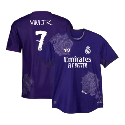 Camiseta Auténtica VINI JR. #7 Real Madrid 2023/24 Y-3 Cuarta Equipación Hombre - Versión Jugador - camisetasfutbol