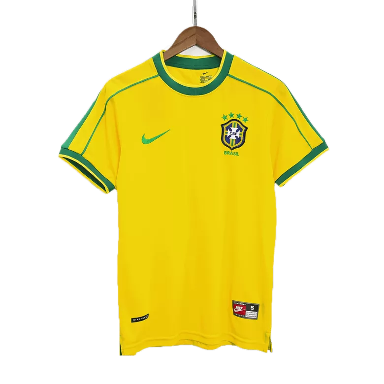 Camiseta Retro 1998 Brazil Primera Equipación Local Hombre - Versión Hincha - camisetasfutbol