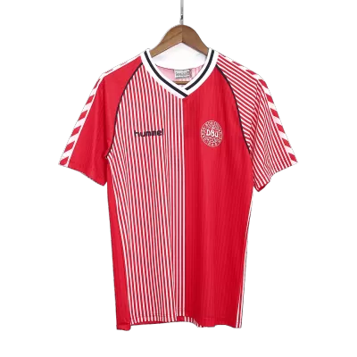 Camiseta Retro 1986 Dinamarca Primera Equipación Local Hombre - Versión Hincha - camisetasfutbol