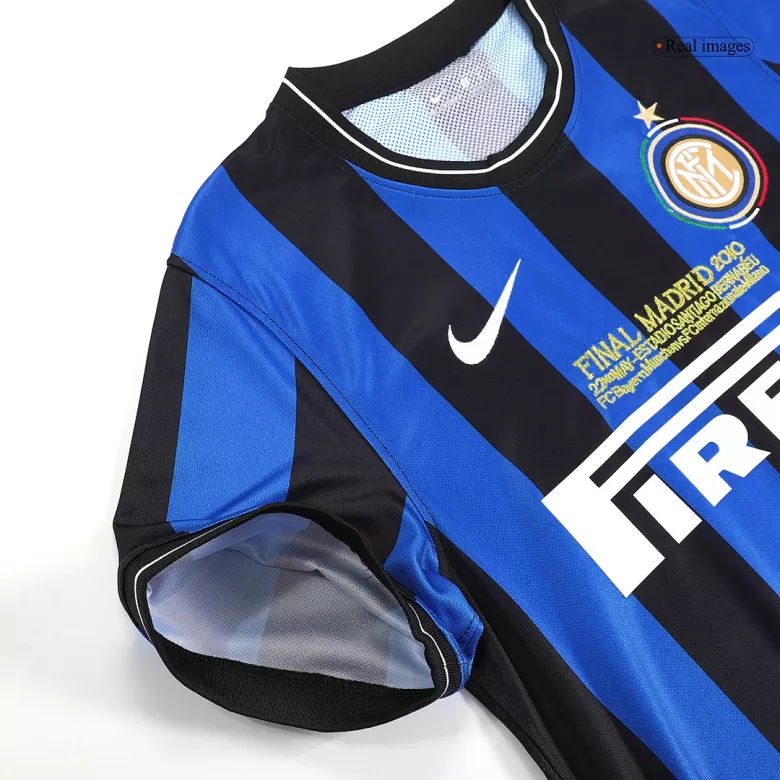 UCL Camiseta Retro 2009/10 Inter de Milán Primera Equipación Local Hombre - Versión Hincha - camisetasfutbol