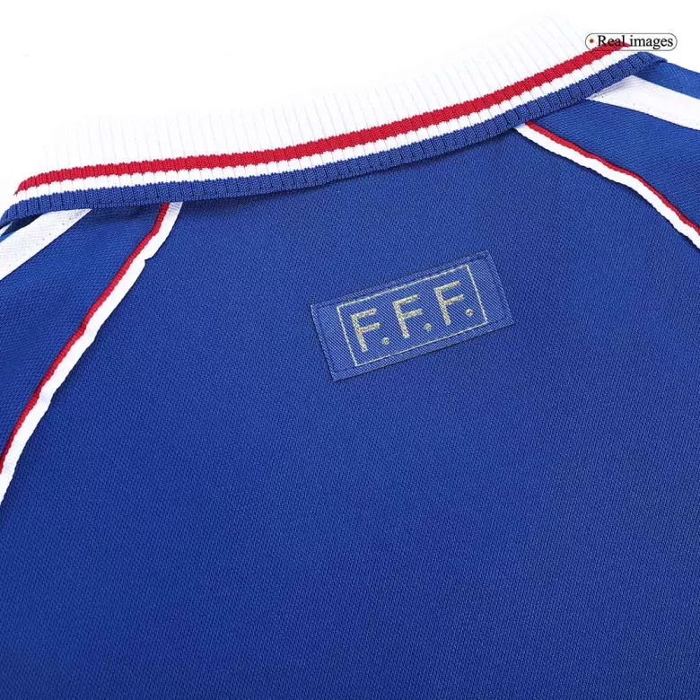 Camiseta Retro 1998 Francia Primera Equipación Local Hombre - Versión Hincha - camisetasfutbol