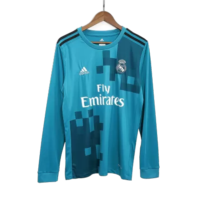 Camiseta Retro 2017/18 Real Madrid Tercera Equipación Manga Larga Hombre - Versión Hincha - camisetasfutbol