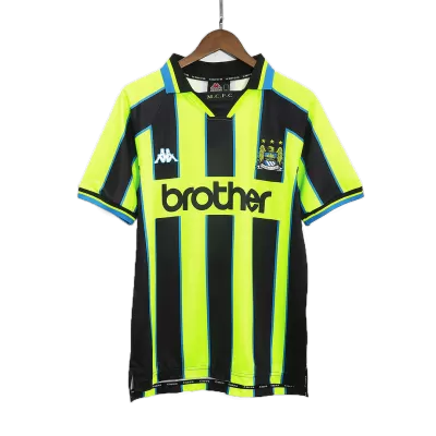 Camiseta Retro 1998/99 Manchester City Segunda Equipación Visitante Hombre - Versión Hincha - camisetasfutbol