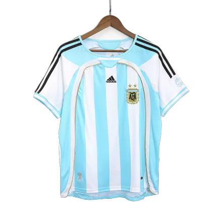 Camiseta Retro 2006 Argentina Primera Equipación Copa del Mundo Local Hombre - Versión Hincha - camisetasfutbol