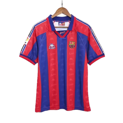 Camiseta Retro 1996/97 Barcelona Primera Equipación Local Hombre - Versión Hincha - camisetasfutbol