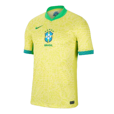 Camiseta Brazil Copa América 2024 Primera Equipación Local Hombre Plus Size (4XL-5XL) - Versión Hincha - camisetasfutbol