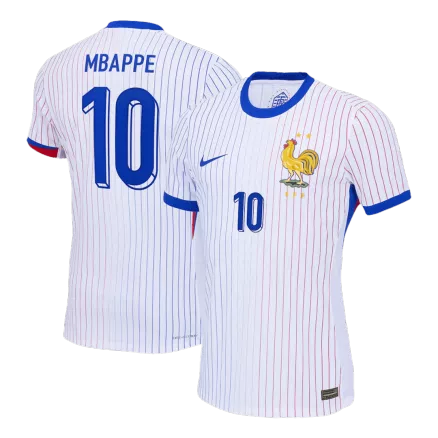 Camiseta Auténtica MBAPPE #10 Francia Euro 2024 Segunda Equipación Visitante Hombre - Versión Jugador - camisetasfutbol