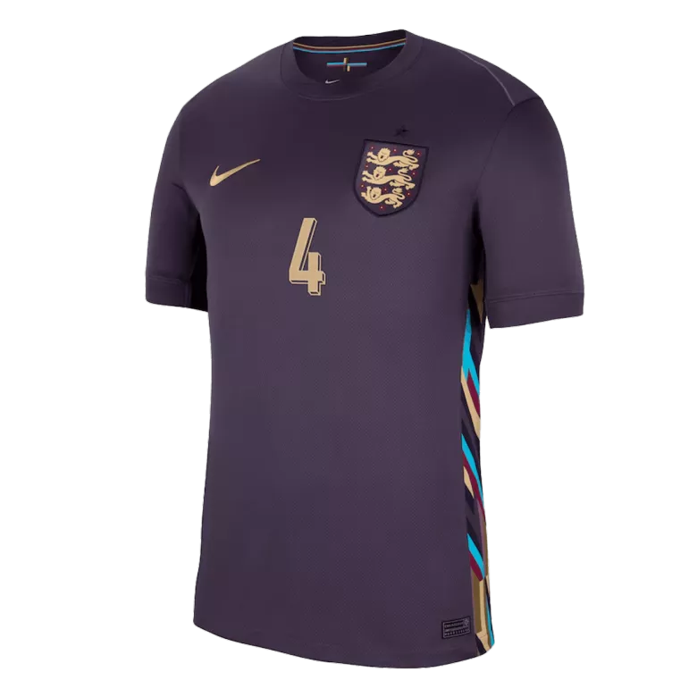 Calidad Premium Camiseta RICE #4 Inglaterra Euro 2024 Segunda Equipación Visitante Hombre - Versión Hincha - camisetasfutbol