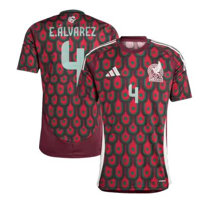 Camiseta E.ÁLVAREZ #4 Mexico Copa América 2024 Primera Equipación Local Hombre - Versión Hincha - camisetasfutbol