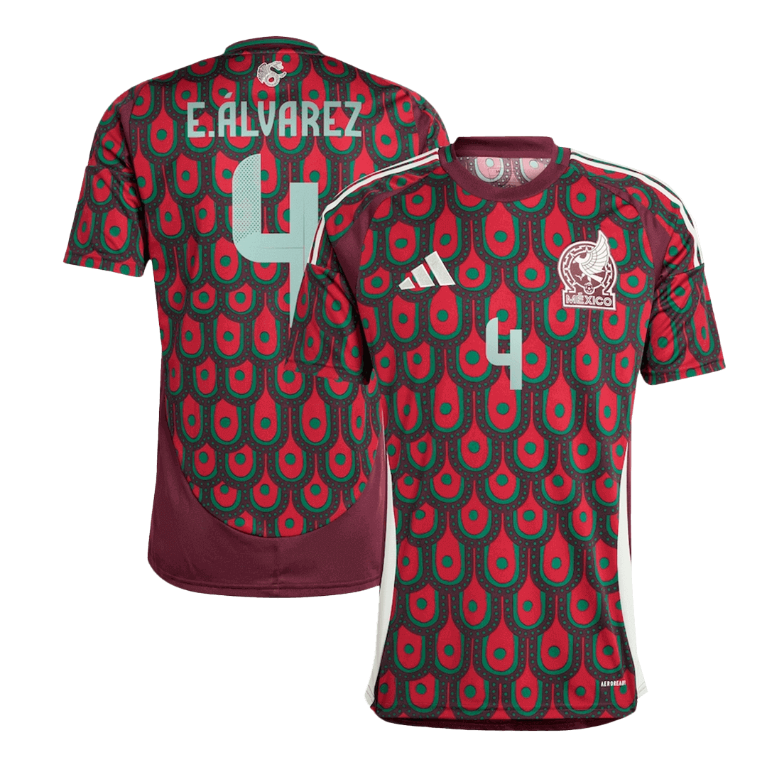 Camiseta E.ÁLVAREZ #4 Mexico Copa América Primera Equipación Local Hombre - Versión Hincha - camisetasfutbol