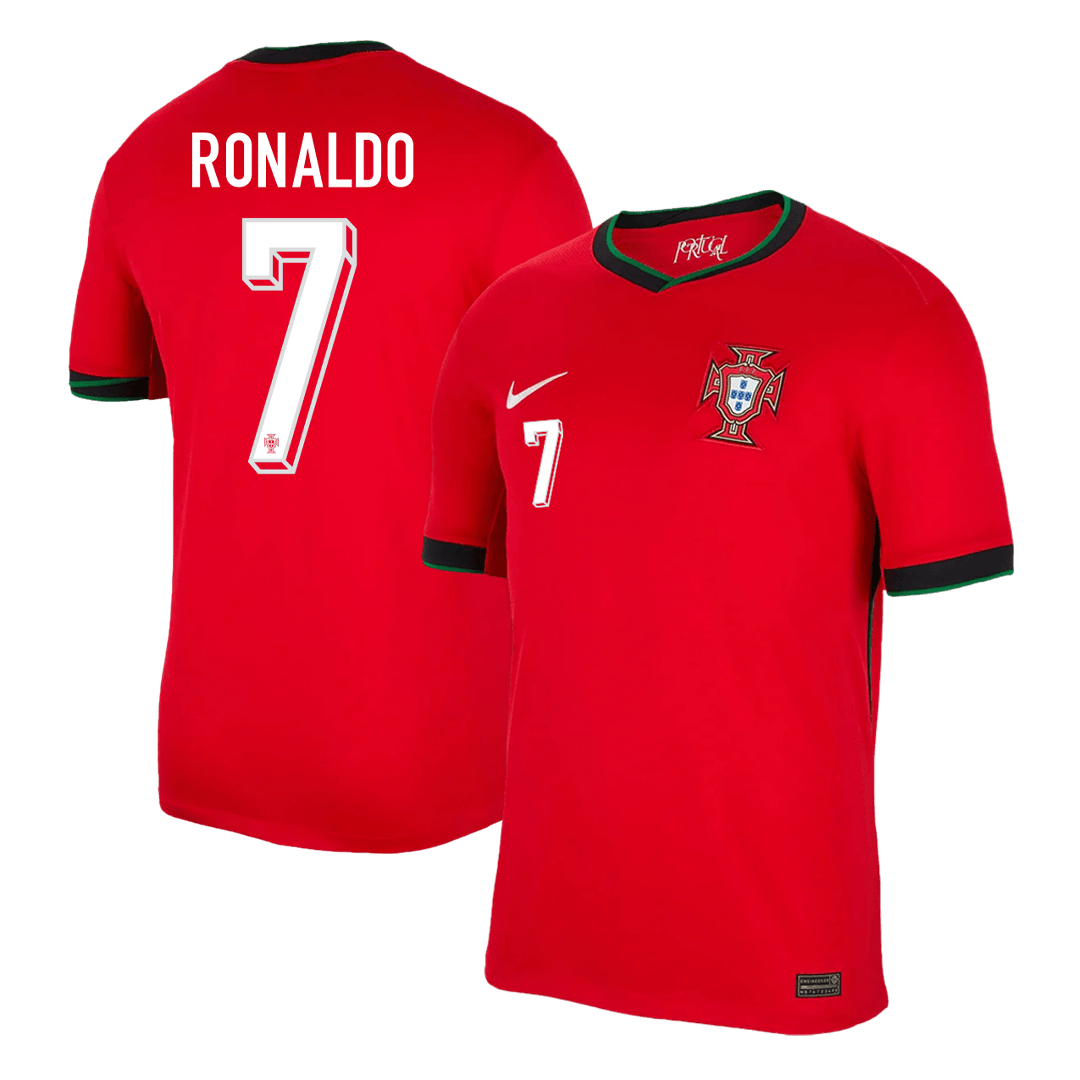 Calidad Premium Camiseta RONALDO #7 Portugal Euro Primera Equipación Local Hombre - Versión Hincha - camisetasfutbol