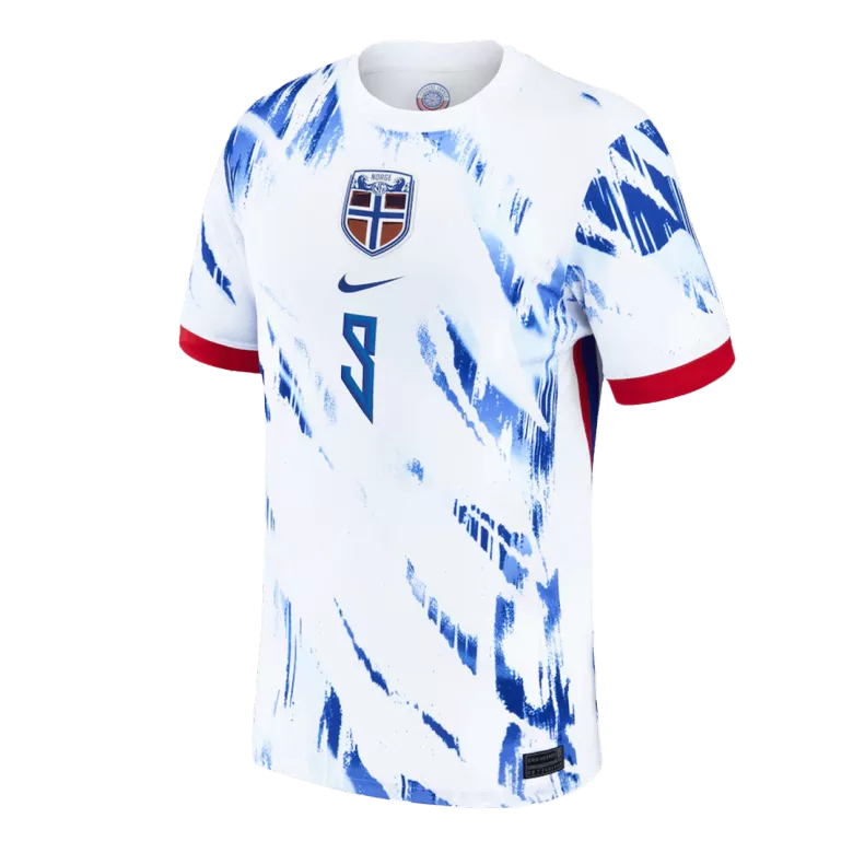 Camiseta HAALAND #9 Noruega Euro 2024 Segunda Equipación Visitante Hombre - Versión Hincha - camisetasfutbol