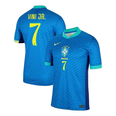 Camiseta VINI JR. #7 Brazil Copa América 2024 Segunda Equipación Visitante Hombre - Versión Hincha - camisetasfutbol