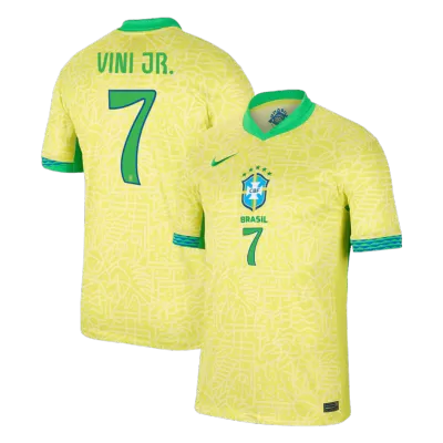 Calidad Premium Camiseta VINI JR. #7 Brazil Copa América 2024 Primera Equipación Local Hombre - Versión Hincha - camisetasfutbol