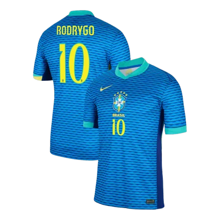 Camiseta RODRYGO #10 Brazil Copa América 2024 Segunda Equipación Visitante Hombre - Versión Hincha - camisetasfutbol