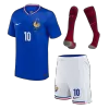 Miniconjunto Completo MBAPPE #10 Francia Euro 2024 Primera Equipación Local Niño (Camiseta + Pantalón Corto + Calcetines) - camisetasfutbol