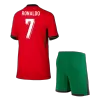 Miniconjunto RONALDO #7 Portugal Euro 2024 Primera Equipación Local Niño (Camiseta + Pantalón Corto) - camisetasfutbol