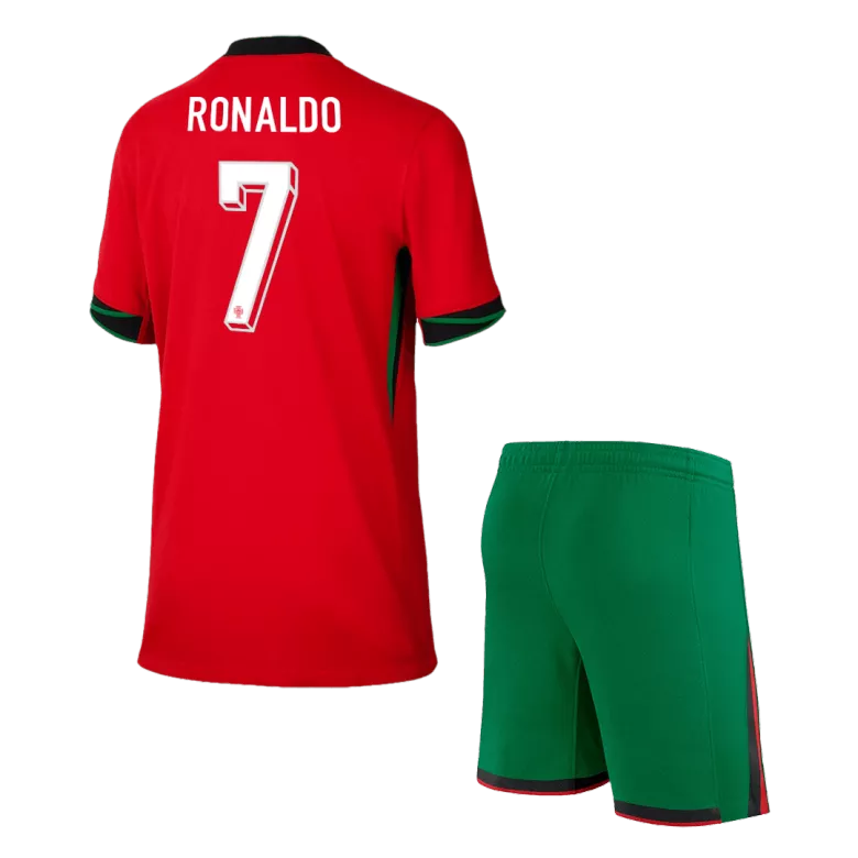 Miniconjunto RONALDO #7 Portugal Euro 2024 Primera Equipación Local Niño (Camiseta + Pantalón Corto) - camisetasfutbol