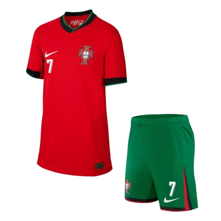 Miniconjunto RONALDO #7 Portugal Euro 2024 Primera Equipación Local Niño (Camiseta + Pantalón Corto) - camisetasfutbol