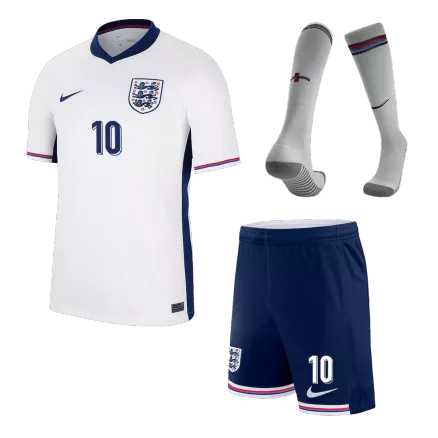 Miniconjunto Completo BELLINGHAM #10 Inglaterra Euro 2024 Primera Equipación Local Niño (Camiseta + Pantalón Corto + Calcetines) - camisetasfutbol
