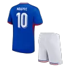 Miniconjunto MBAPPE #10 Francia Euro 2024 Primera Equipación Local Niño (Camiseta + Pantalón Corto) - camisetasfutbol