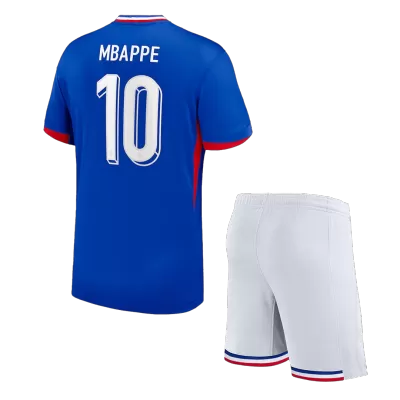 Miniconjunto MBAPPE #10 Francia Euro 2024 Primera Equipación Local Niño (Camiseta + Pantalón Corto) - camisetasfutbol