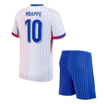 Miniconjunto MBAPPE #10 Francia Euro 2024 Segunda Equipación Visitante Niño (Camiseta + Pantalón Corto) - camisetasfutbol