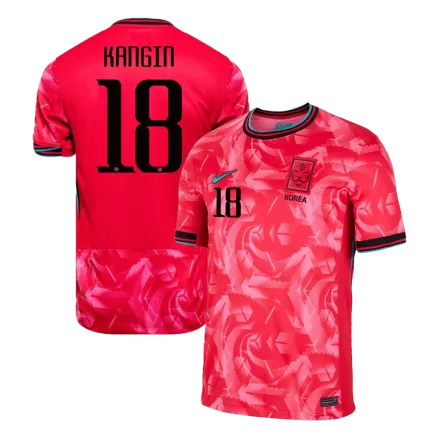Camiseta KANGIN #18 South Korea 2024 Primera Equipación Local Hombre - Versión Hincha - camisetasfutbol