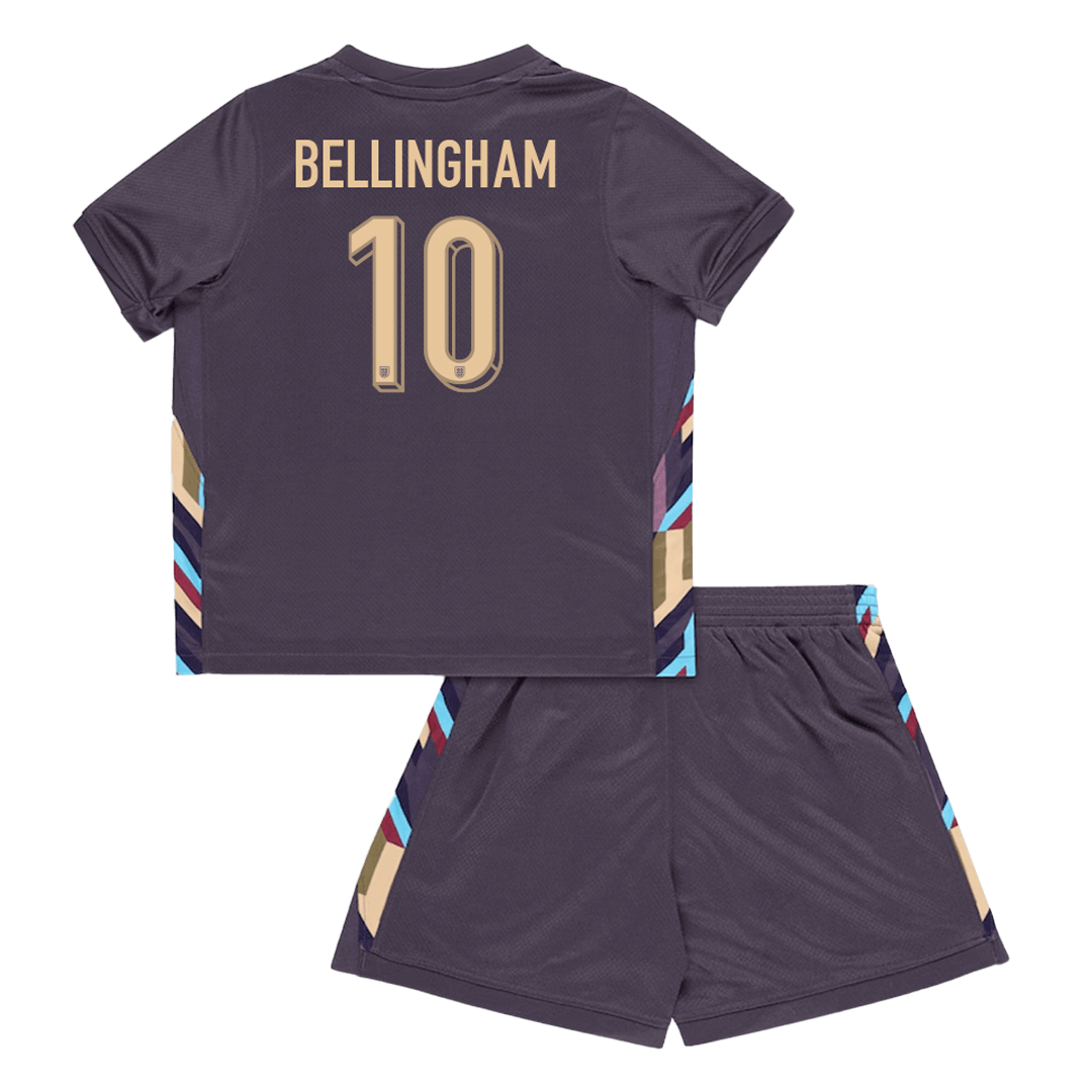 Miniconjunto BELLINGHAM #10 Inglaterra Euro Segunda Equipación Visitante Niño (Camiseta + Pantalón Corto) - camisetasfutbol