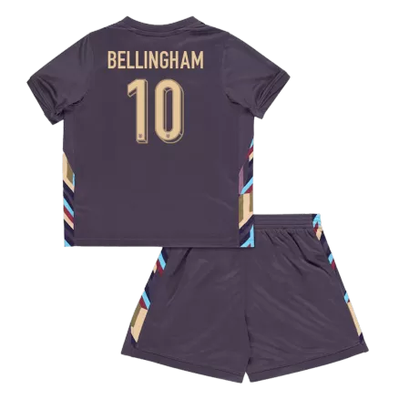 Miniconjunto BELLINGHAM #10 Inglaterra Euro 2024 Segunda Equipación Visitante Niño (Camiseta + Pantalón Corto) - camisetasfutbol
