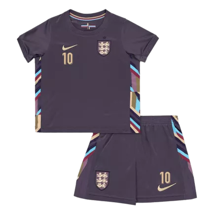 Miniconjunto BELLINGHAM #10 Inglaterra Euro 2024 Segunda Equipación Visitante Niño (Camiseta + Pantalón Corto) - camisetasfutbol