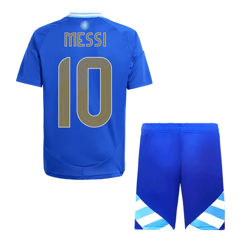 Miniconjunto MESSI #10 Argentina Copa América 2024 Segunda Equipación Visitante Niño (Camiseta + Pantalón Corto) - camisetasfutbol