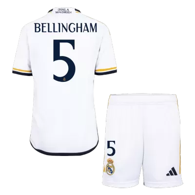 Miniconjunto BELLINGHAM #5 Real Madrid 2023/24 Primera Equipación Local Niño (Camiseta + Pantalón Corto) - camisetasfutbol