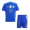 Miniconjunto MESSI #10 Argentina 2024 Segunda Equipación Visitante Niño (Camiseta + Pantalón Corto) - camisetasfutbol