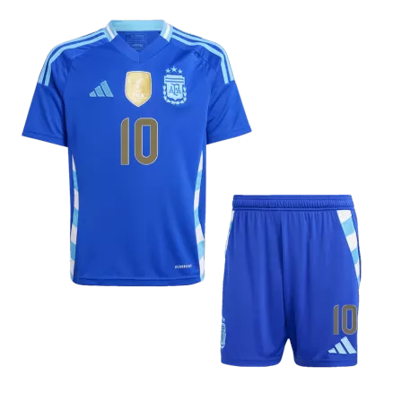 Miniconjunto MESSI #10 Argentina Copa América 2024 Segunda Equipación Visitante Niño (Camiseta + Pantalón Corto) - camisetasfutbol