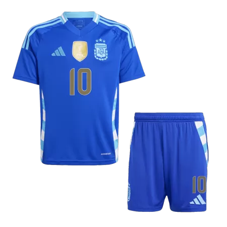 Miniconjunto MESSI #10 Argentina 2024 Segunda Equipación Visitante Niño (Camiseta + Pantalón Corto) - camisetasfutbol