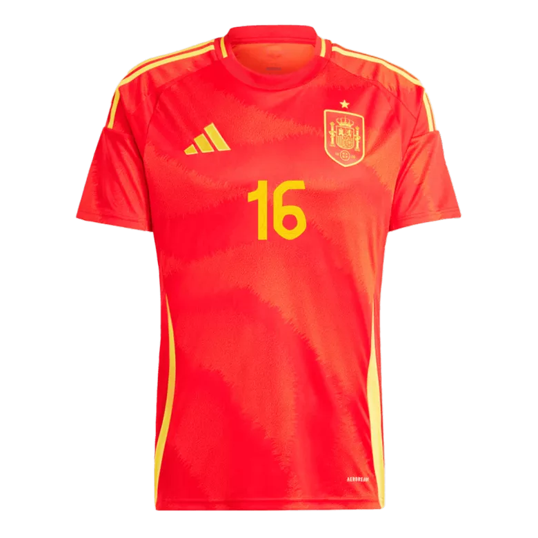 Camiseta RODRIGO #16 España Euro 2024 Primera Equipación Local Hombre - Versión Hincha - camisetasfutbol