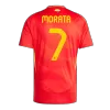 Calidad Premium Camiseta MORATA #7 España Euro 2024 Primera Equipación Local Hombre - Versión Hincha - camisetasfutbol
