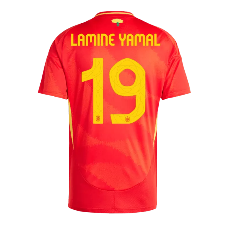 Camiseta LAMINE YAMAL #19 España Euro 2024 Primera Equipación Local Hombre - Versión Hincha - camisetasfutbol