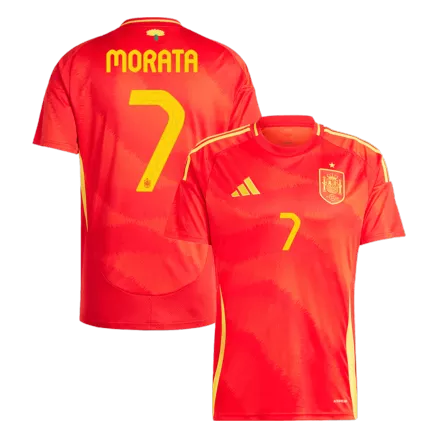 Camiseta MORATA #7 España Euro 2024 Primera Equipación Local Hombre - Versión Hincha - camisetasfutbol