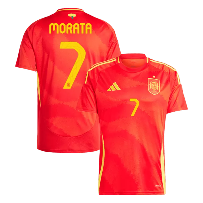 Camiseta MORATA #7 España Euro 2024 Primera Equipación Local Hombre - Versión Hincha - camisetasfutbol