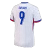 Calidad Premium Camiseta GIROUD #9 Francia Euro 2024 Segunda Equipación Visitante Hombre - Versión Hincha - camisetasfutbol