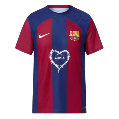 Camiseta Auténtica Barcelona X Karol G 2023/24 Hombre - Versión Jugador - camisetasfutbol