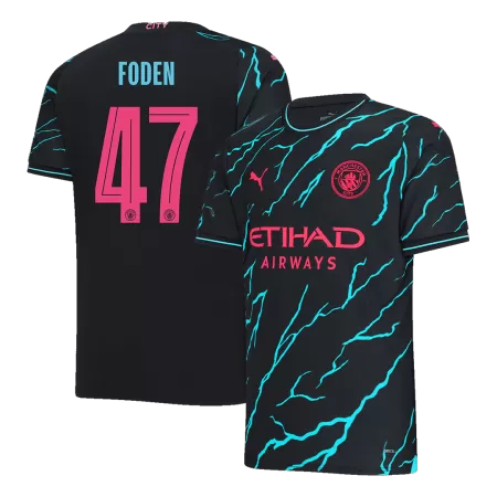 UCL Camiseta FODEN #47 Manchester City 2023/24 Tercera Equipación Hombre - Versión Hincha - camisetasfutbol