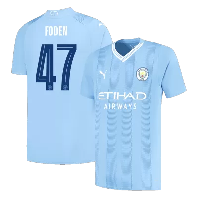 UCL Camiseta FODEN #47 Manchester City 2023/24 Primera Equipación Local Hombre - Versión Hincha - camisetasfutbol