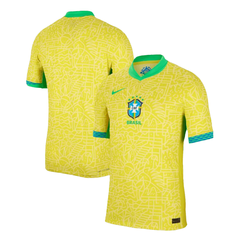 Camiseta Auténtica Brazil Copa América 2024 Primera Equipación Local Hombre - Versión Jugador - camisetasfutbol