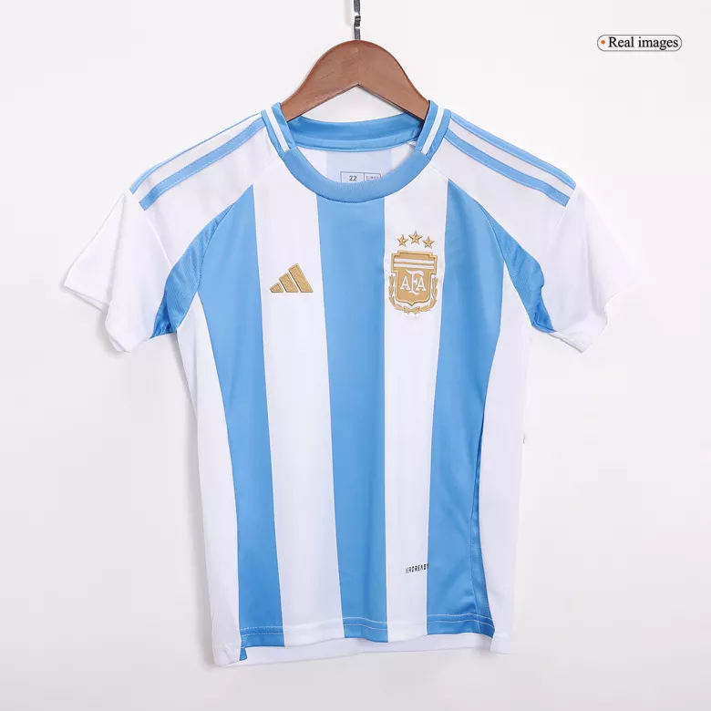 Miniconjunto Argentina Copa América 2024 Primera Equipación Local Niño (Camiseta + Pantalón Corto) - camisetasfutbol