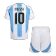 Miniconjunto Completo MESSI #10 Argentina 2024 Primera Equipación Local Niño (Camiseta + Pantalón Corto + Calcetines) - camisetasfutbol