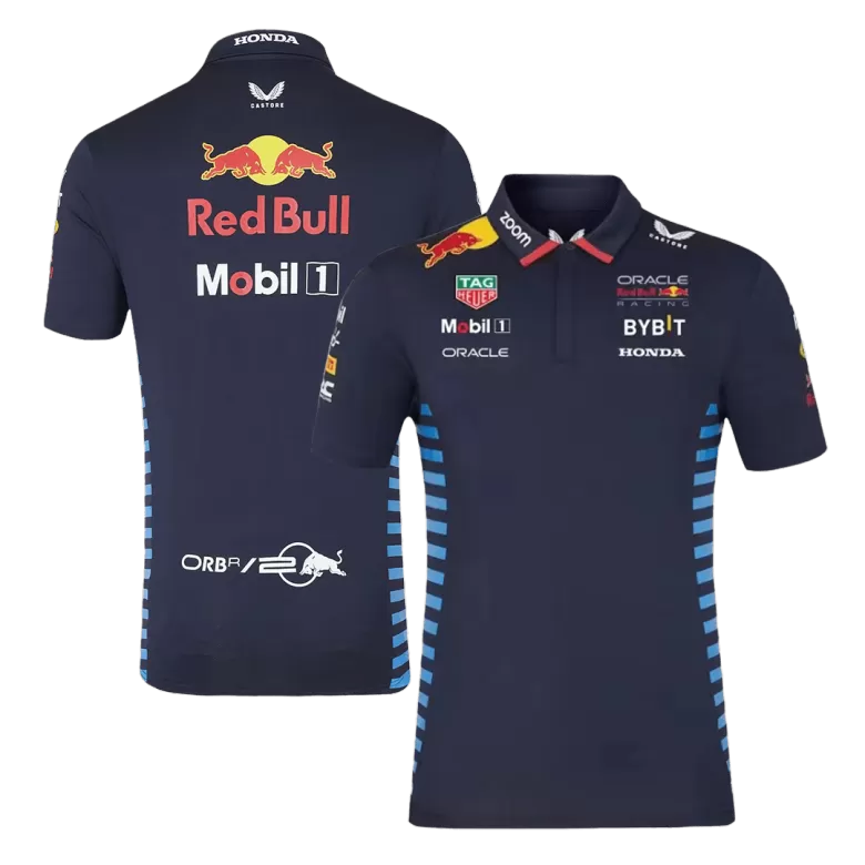 Camiseta Tipo Polo de Oracle Red Bull F1 Racing Team Polo 2024 Black Hombre - camisetasfutbol