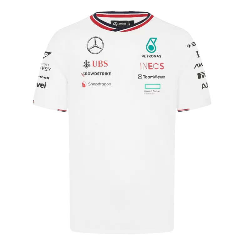 Camiseta de Mercedes AMG Petronas F1 Racing Team T-Shirt White 2024 Hombre Rojo - camisetasfutbol